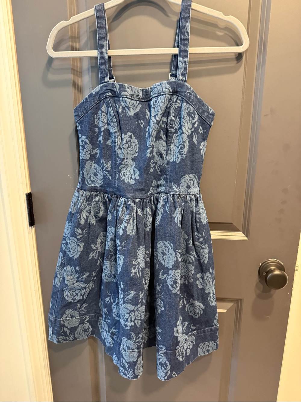 Steve madden Size 2 Blue Floral Denim Sundress